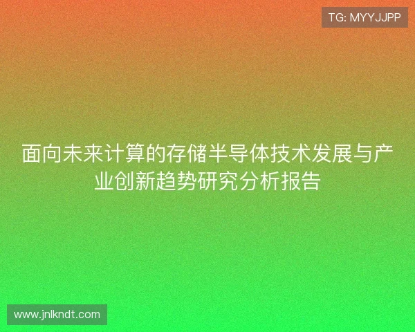 面向未来计算的存储半导体技术发展与产业创新趋势研究分析报告